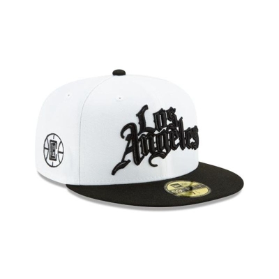 White Los Angeles Clippers Hat - New Era NBA 2019 NBA Authentics City Series 59FIFTY Fitted Caps USA3079546